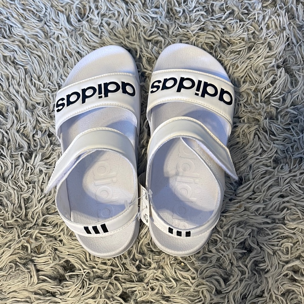 Adidas Adilette White Strap Sandals - Womens Size 8